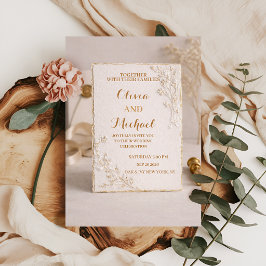 Elegante Goldfolien-Hochzeitseinladung Einladung