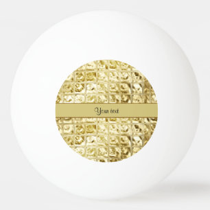 Elegante Goldfolien-Quadrate Tischtennisball