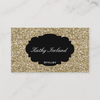 Elegante GoldGlitter-Geschäftskarte Visitenkarte