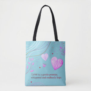Elegante Goldherz-Liebeskunst Tasche