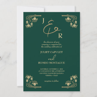 Elegante Goldkalligrafie Einladung