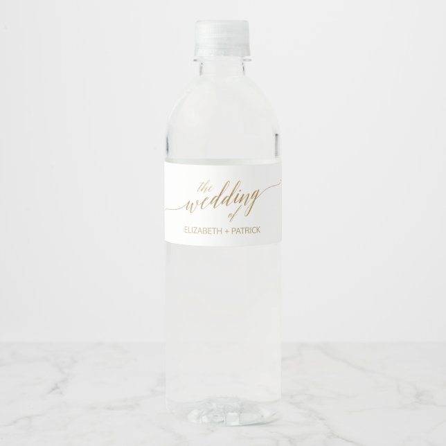 Elegante Goldkalligraphie-Hochzeit (Vorderseite)