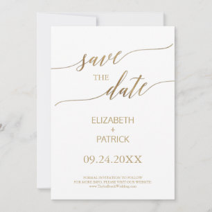 Elegante Goldkalligraphie Save the Date