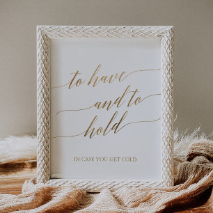 Elegante Goldkalligraphie, um zu haben und zu halt Poster