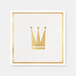 Elegante Goldkronen-Servietten Serviette