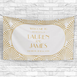 Elegante Goldmedaille Art Deco Banner