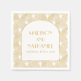 Elegante Goldmedaille Art Deco Serviette
