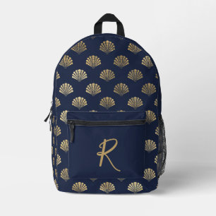 Elegante Goldmedaille auf Navy Personalisiert Bedruckter Rucksack