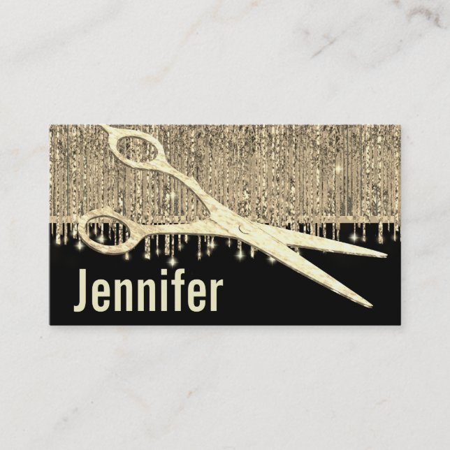 Elegante Goldmedaille Haarstylist Ernennung Terminkarte (Vorderseite)