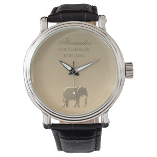 Elegante Goldmonogramm Armbanduhr
