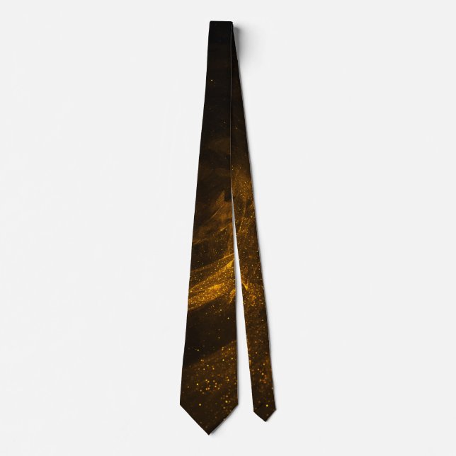 Elegante Goldpartikel Glitzer Sparkle Krawatte (Vorderseite)