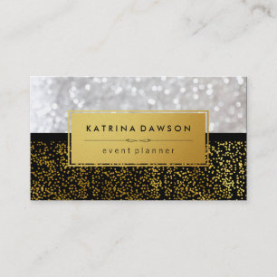 Elegante Goldpartikel mit Bokeh Visitenkarte