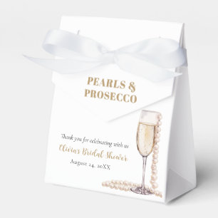 Elegante Goldperlen und Prosecco-Brautjungfernpart Geschenkschachtel