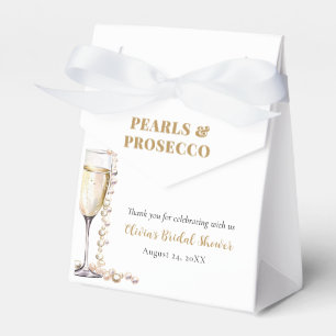 Elegante Goldperlen und Prosecco-Brautparty Geschenkschachtel
