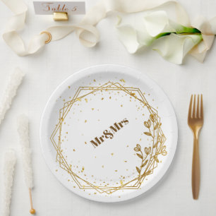 Elegante Goldplatte  Pappteller