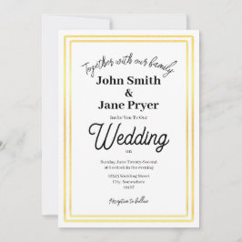 Elegante Goldrahmen-Einladung Einladung