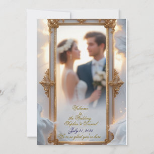 Elegante Goldrahmen-Einladung Einladung