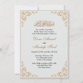 Elegante Goldrahmen-Hochzeitseinladung Einladung