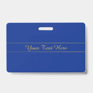 Elegante Goldschrift auf navyblauem Hintergrund Ausweis