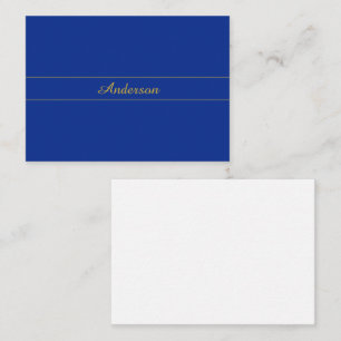 Elegante Goldschrift auf navyblauem Hintergrund Mitteilungskarte