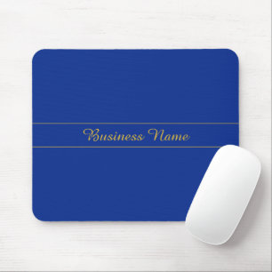 Elegante Goldschrift auf navyblauem Hintergrund Mousepad