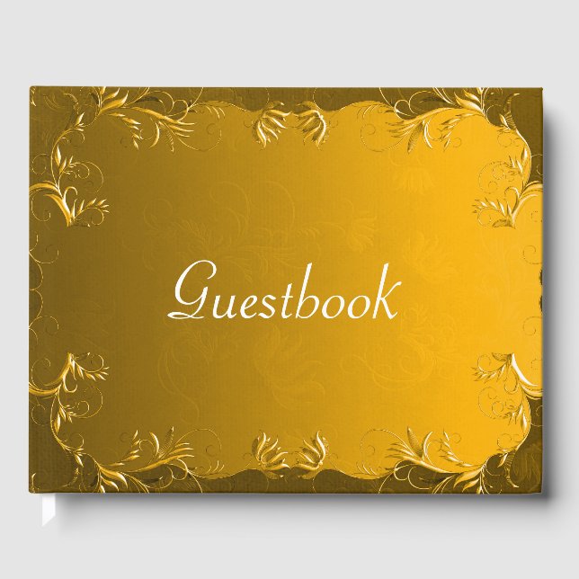 Elegante GoldWedding Gästebuch (Vorderseite)