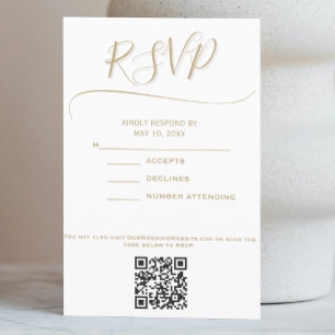 Elegante GoldWedding RSVP Karte