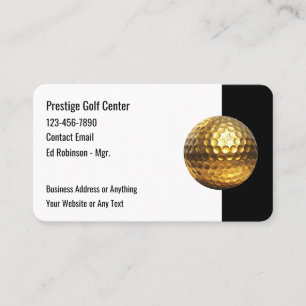 Elegante Golf Geschäftskarten Design Visitenkarte