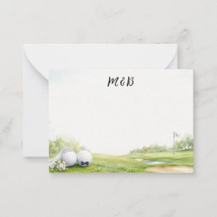 Elegante Golf-Hochzeits-Gratulationskarte für Brau Mitteilungskarte