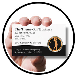 Elegante Golf-Themen Visitenkarten Design Visitenkarte