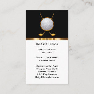 Elegante Golf-Trainings-Vertikal-Geschäftskarten Visitenkarte