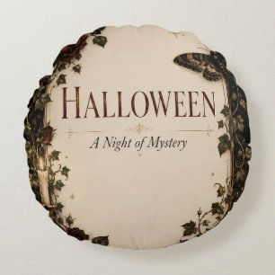 Elegante Gothic Halloween-Party-Feier Rundes Kissen