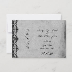 Elegante Gothic Lace Posh Hochzeit Save the Date