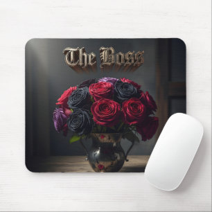 Elegante Gothic Rosen-Geschenk des Chefs für den M Mousepad