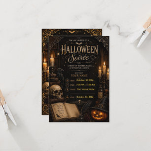 🕯️ Elegante gothische Halloween-Soirée-Einladung Einladung