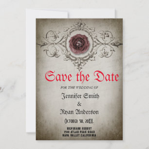 Elegante gotische Hochzeit Save-the-Date-Einladung Einladung