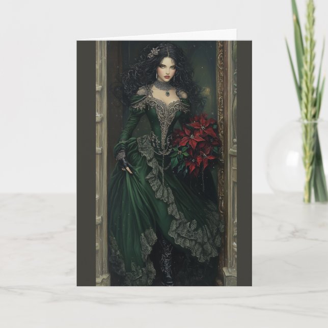 Elegante Gotische Lady Note Card Karte (Vorderseite)