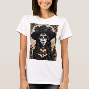 Elegante Gotische Zuckerküste Blumengestalt T - Sh T-Shirt