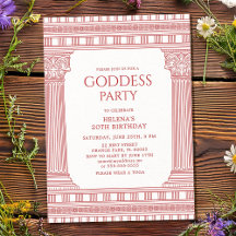 Elegante Göttinnen-Party-Einladung in Rosa