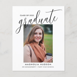 Elegante Graduate Class Foto Abschluss Card