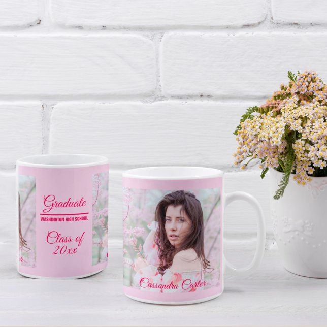 Elegante Graduate Custom Foto Tasse (Von Creator hochgeladen)