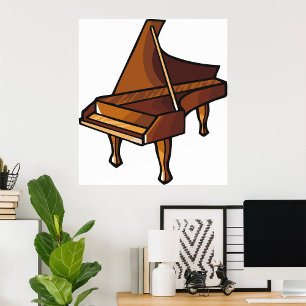 Elegante Grand Piano Musik Poster