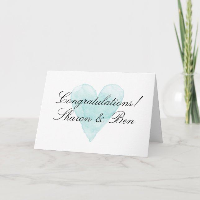 Elegante Gratulationen Hochzeit Grußkarte Karte (Vorderseite)