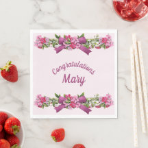 Elegante Gratulationen Papier Serviette