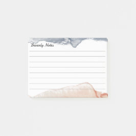 Elegante, grau-rosa, Personalisierte Linde Post-it Klebezettel