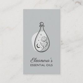 Elegante graue ätherische Öle Aromatherapie Visitenkarte