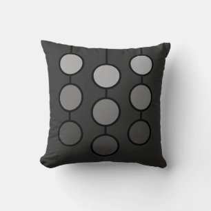 Elegante graue hängende Kreise Kissen