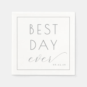 Elegante graue Kalligrafie Serviette