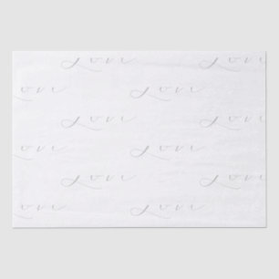 Elegante, graue Liebe Hochzeit Seidenpapier