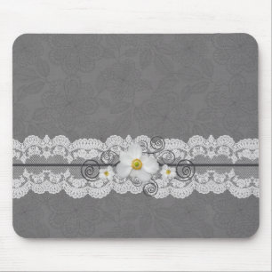 Elegante graue Luxusspitze Mousepad